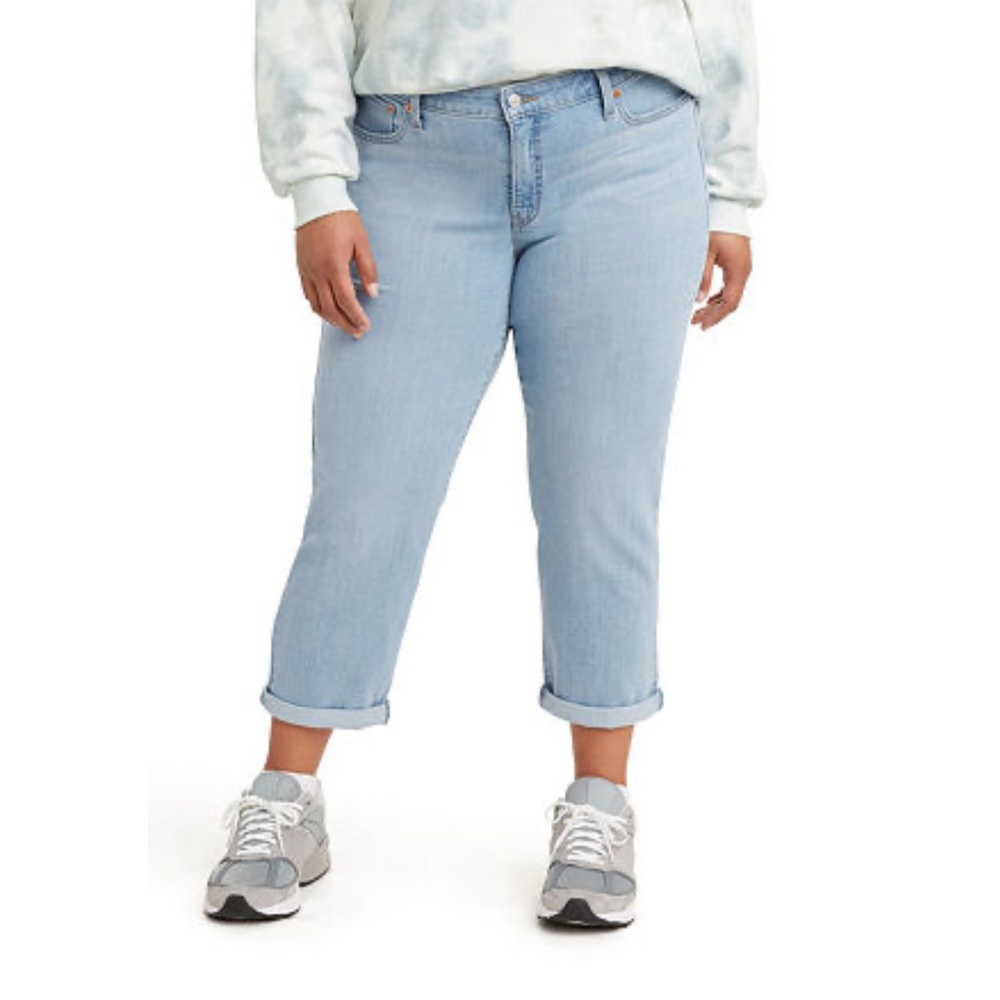 Levi's Plus Light Wash Boyfriend Jeans - Women's Denim Pants
